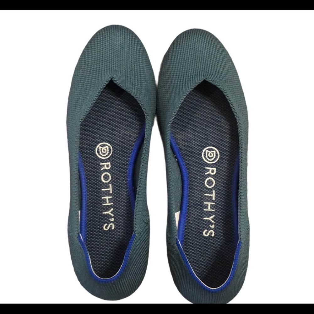 Rothys Spruce “The Flats” Shoes Round Toe W6.5